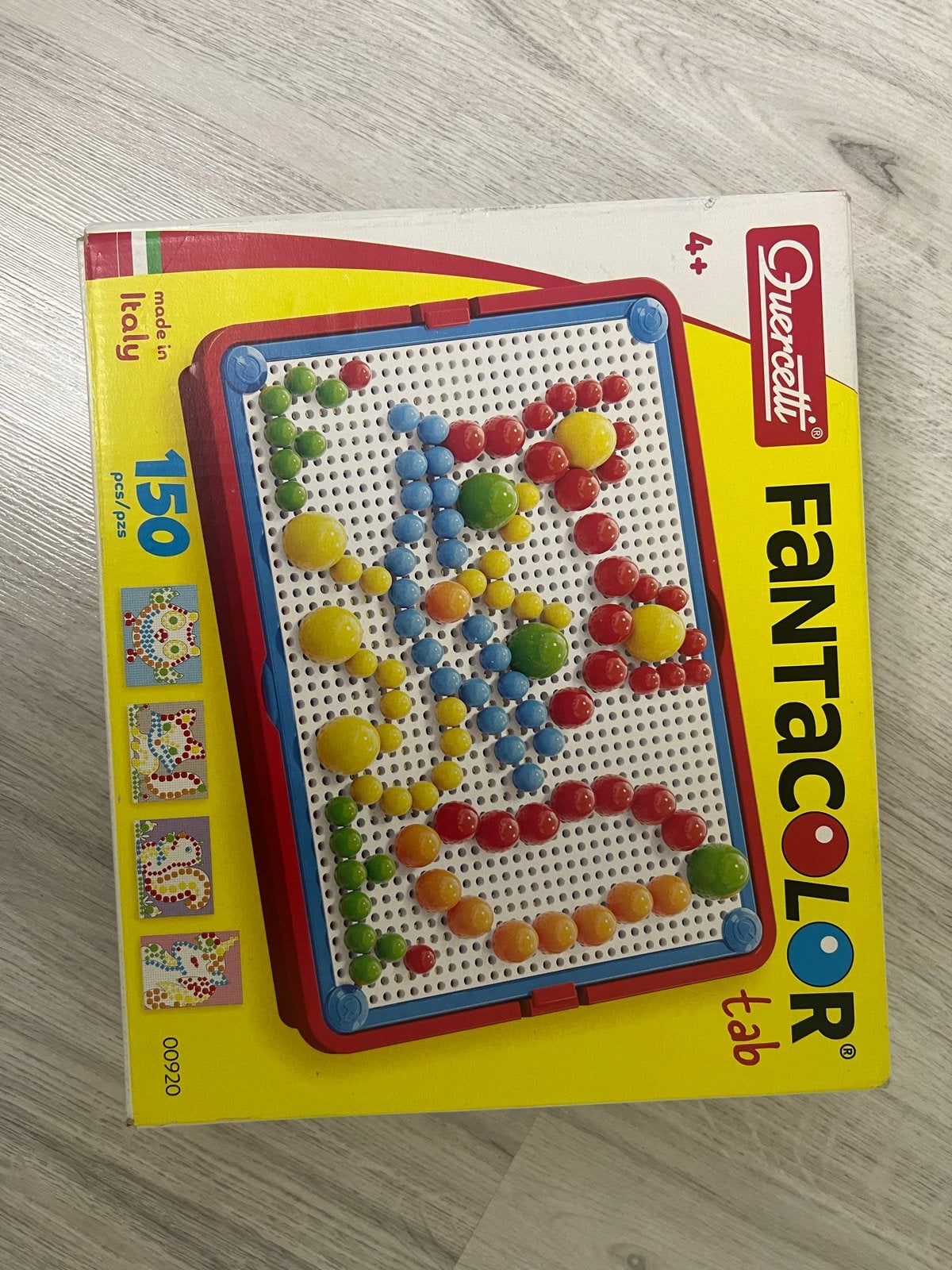 Quercetti Fantacolor Tab - Puzzelbord met 150 Pinnen, Kinderen en Baby's, Speelgoed | Educatief en Creatief, Ophalen of Verzenden
