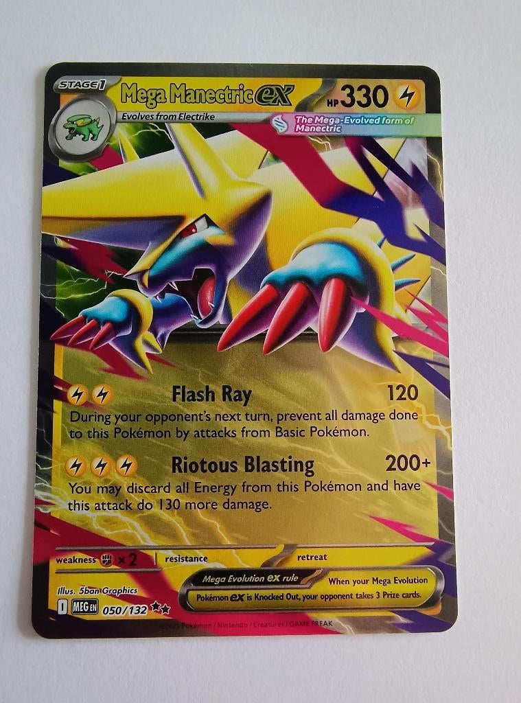 Mega Manectric EX 050/132 (Mega Evolution), Ophalen of Verzenden, Zo goed als nieuw, Losse kaart
