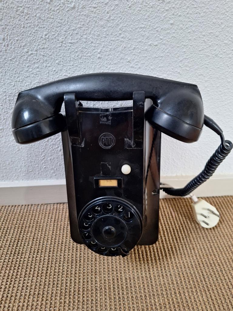 Vintage Bakelieten PTT Telefoon met Draaischijf, Ophalen of Verzenden