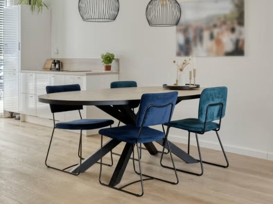 Eettafel De Bommel Arcade ovaal 220x120 - Mokka, Huis en Inrichting, Tafels | Eettafels, Ophalen, 100 tot 150 cm, 200 cm of meer