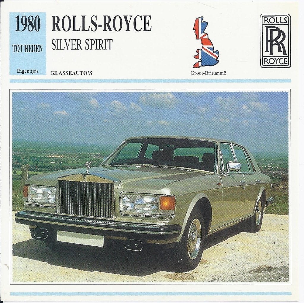 B367 autokaart rolls royce silver spirit ( 1980 ), Ophalen of Verzenden, Zo goed als nieuw, Auto's