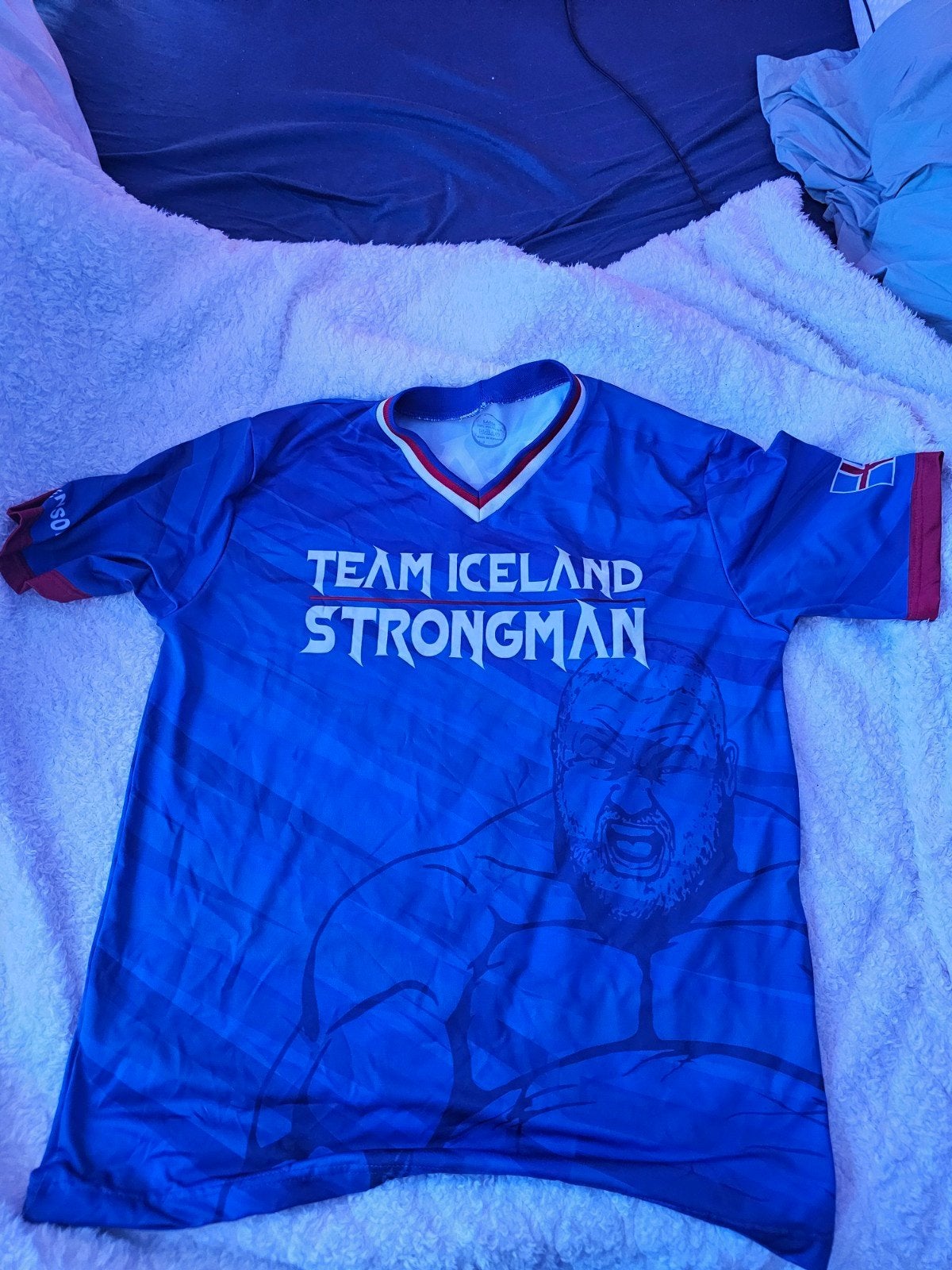 Thor’s Apparel Team Iceland Strongman Jersey Hafthor - Large, Kleding | Heren, Maat 52/54 (L), Blauw, Nieuw, Ophalen of Verzenden