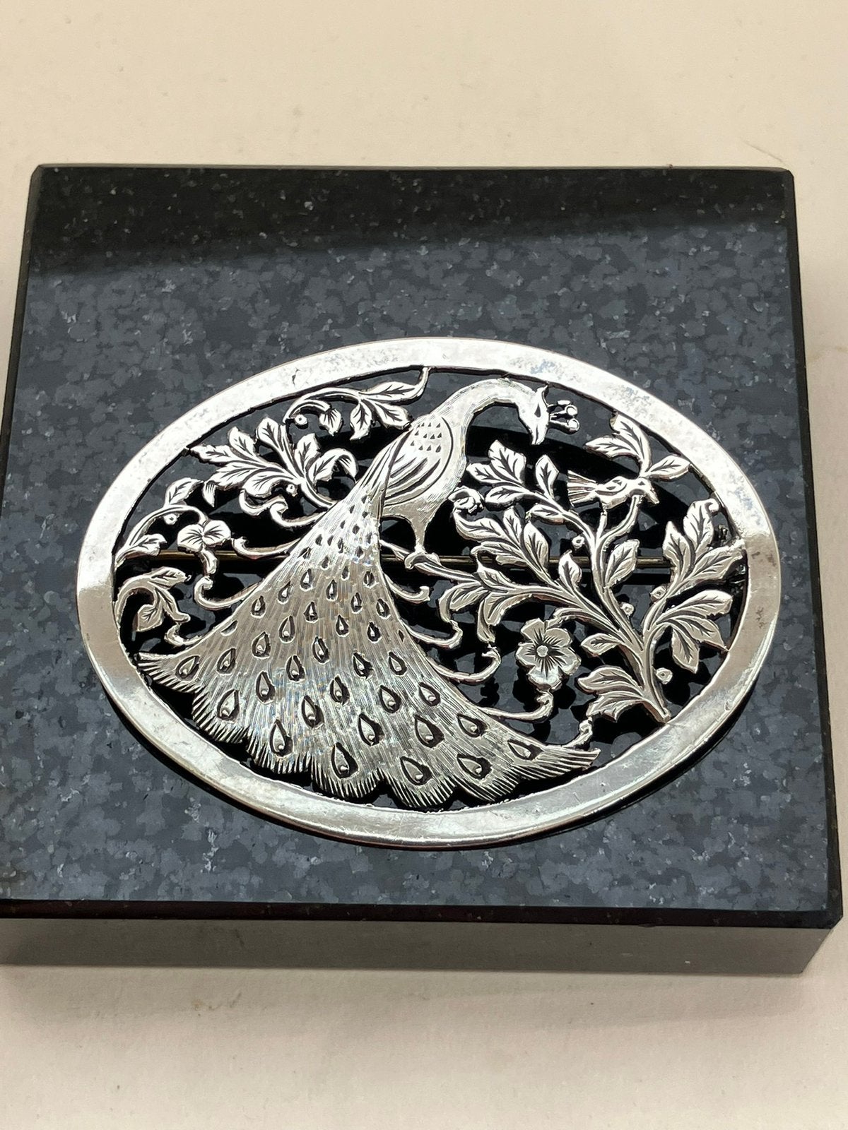 Grote Art Nouveau speld, Ophalen of Verzenden, Zo goed als nieuw, Zilver