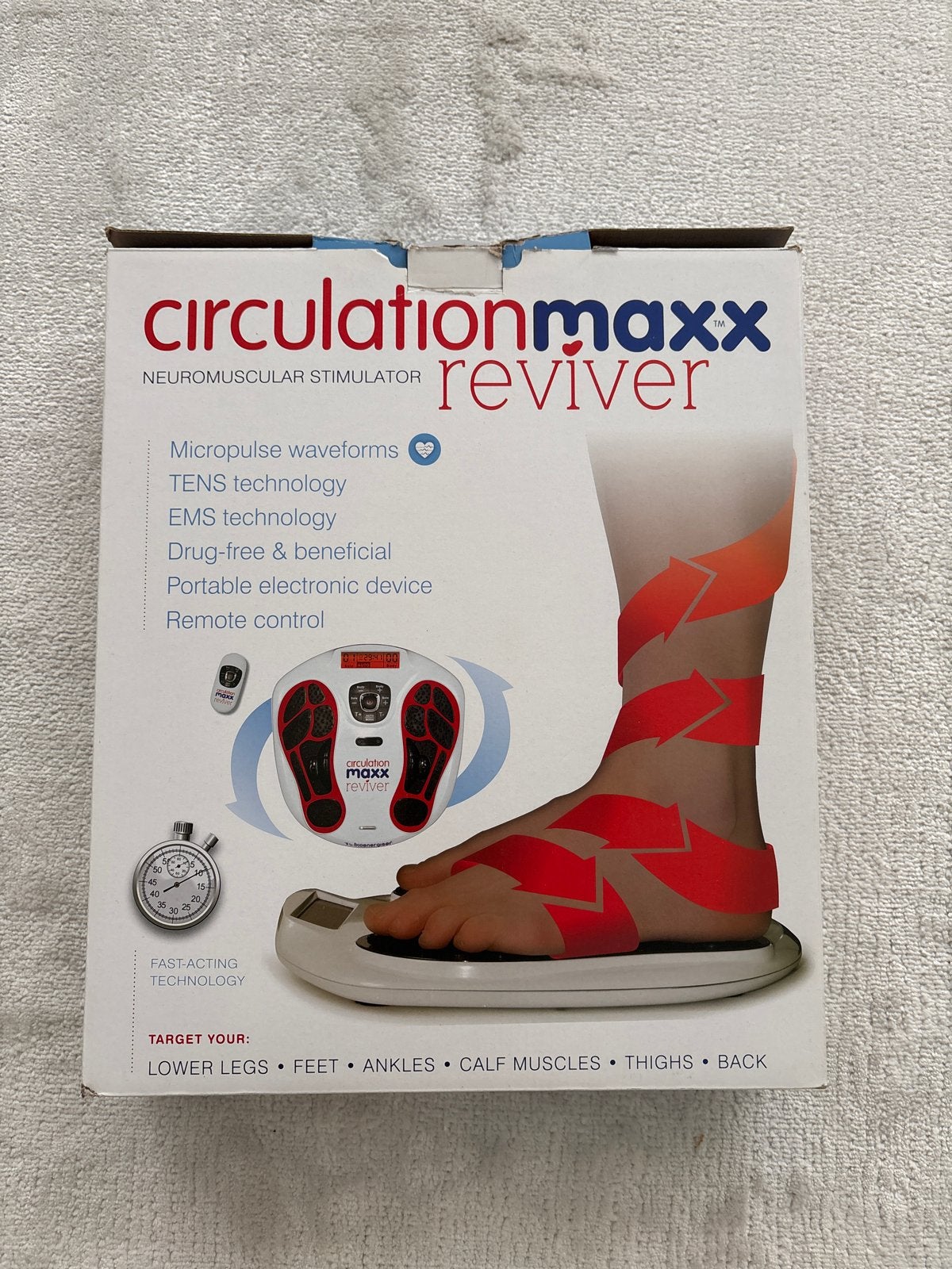 Circulation Maxx Reviver Neuromusculaire Stimulator, Ophalen of Verzenden, Zo goed als nieuw
