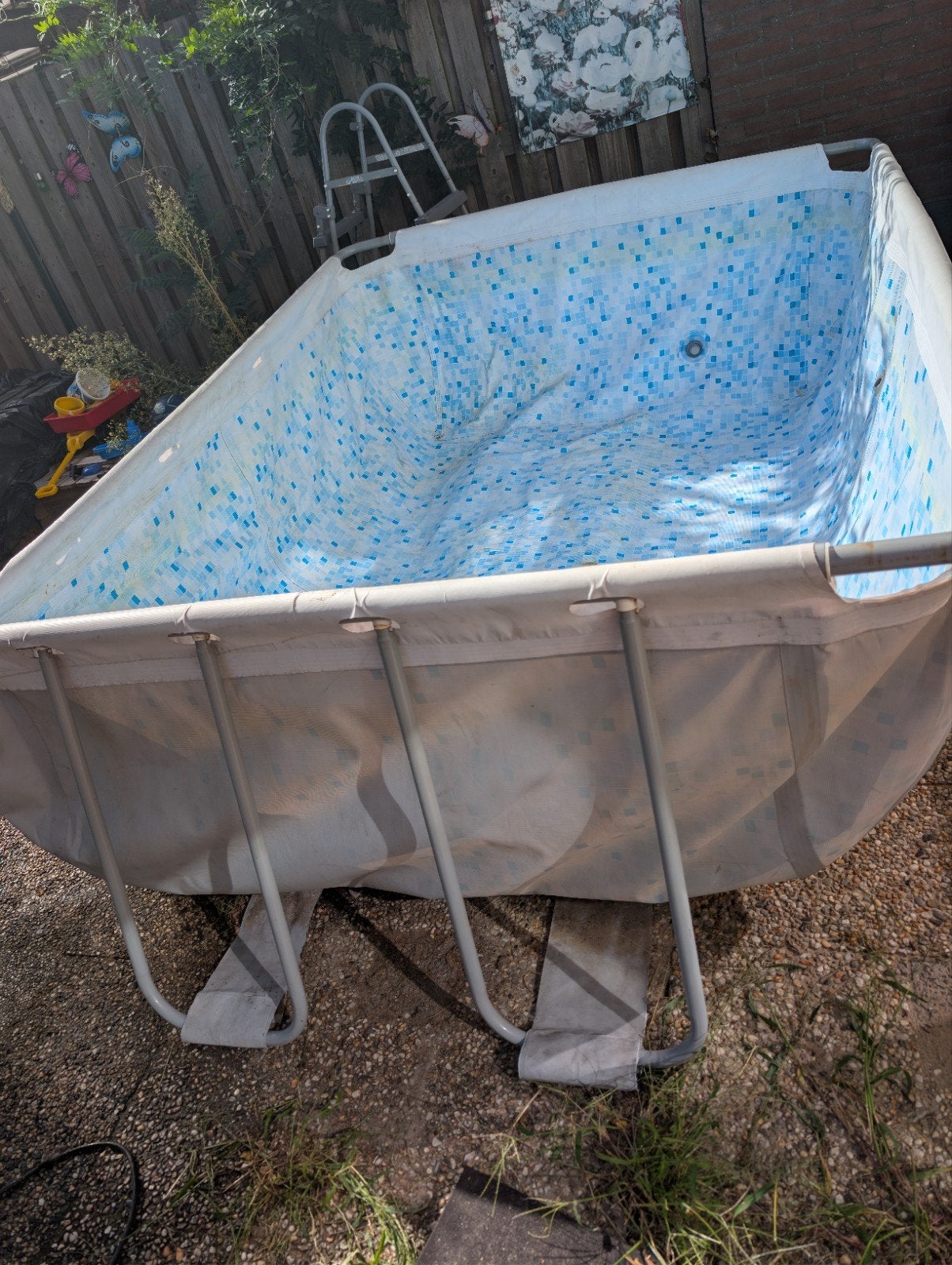 Opzetzwembad inclusief trap en pomp, Tuin en Terras, Ophalen, 200 tot 300 cm, Rechthoekig, Opzetzwembad