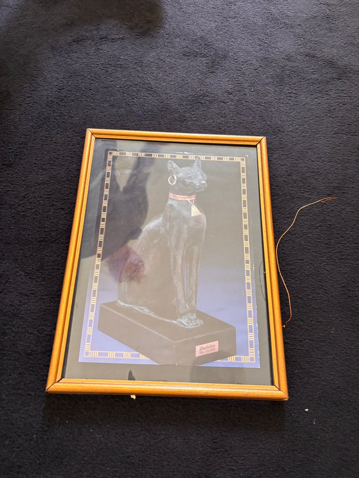 Ingelijste foto van Egyptische kattenbeeld, Ophalen, Gebruikt, Foto of Poster, Minder dan 50 cm