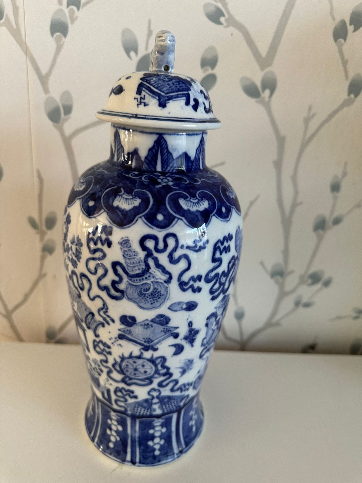 4- stuks Blauw-wit porselein / Delfts blauw stijl, Antiek en Kunst, Ophalen of Verzenden