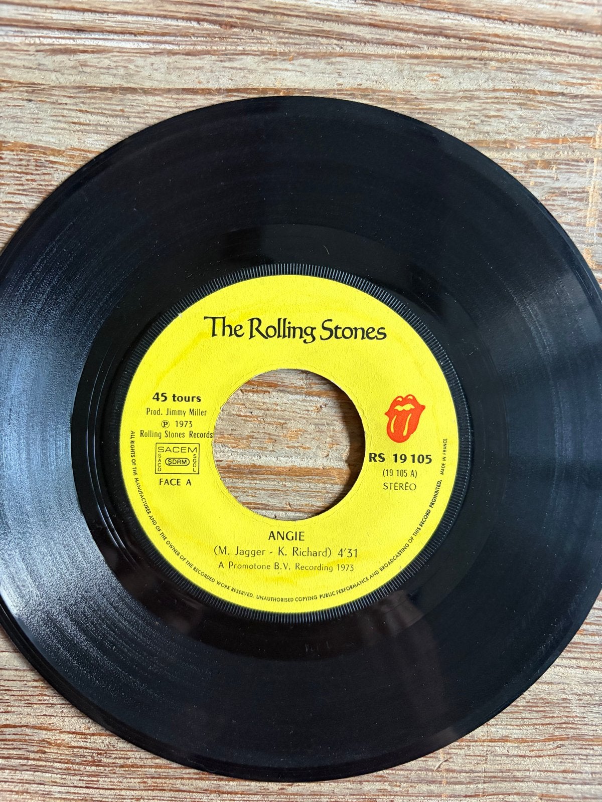 The Rolling Stones - Angie / Silver Train (Single), Ophalen of Verzenden, Gebruikt, 7 inch