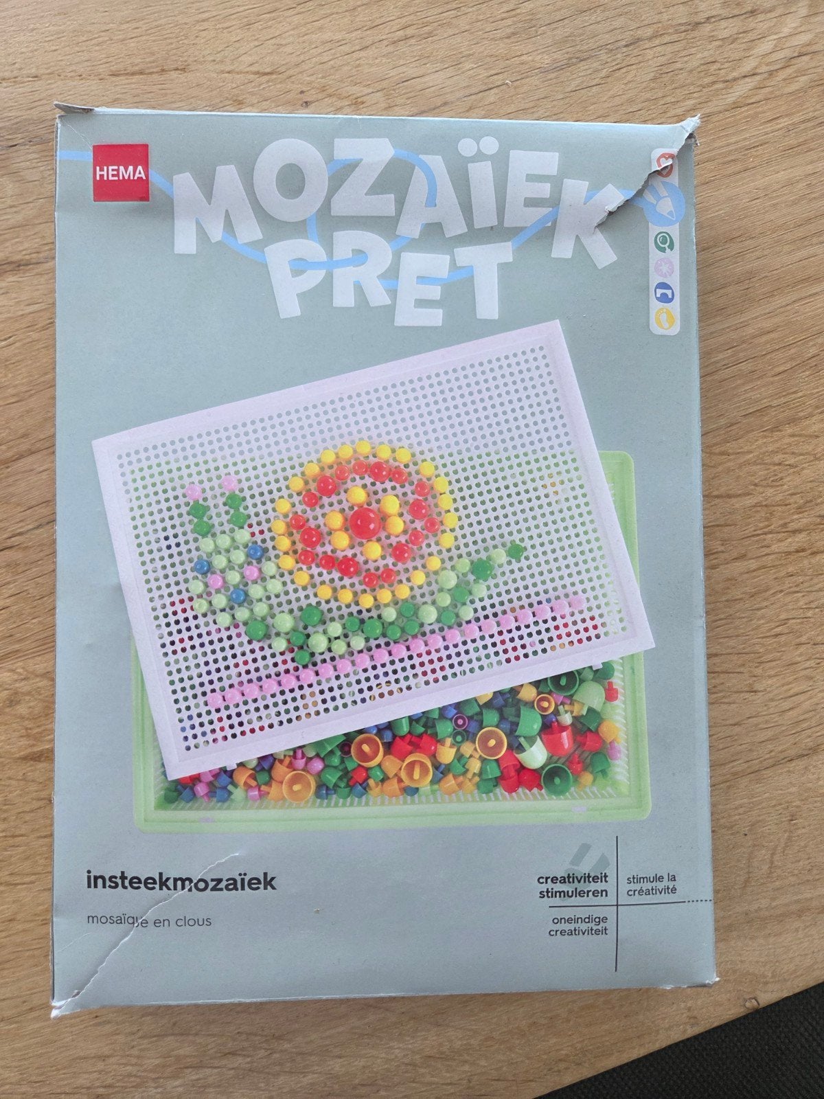 Hema insteekmozaïek - Mozaïek Pret, Kinderen en Baby's, Speelgoed | Educatief en Creatief, Ophalen of Verzenden, Gebruikt, Puzzelen