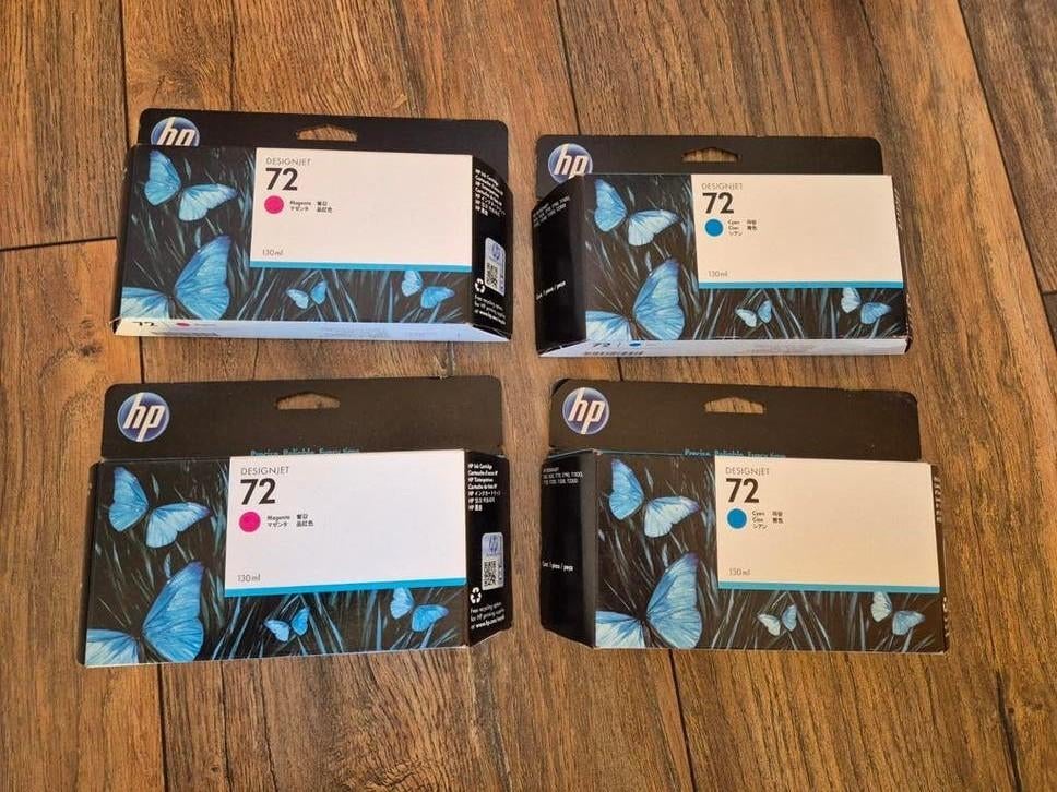 4x HP DesignJet 72 130ml - Diverse Kleuren, Ophalen of Verzenden, Nieuw