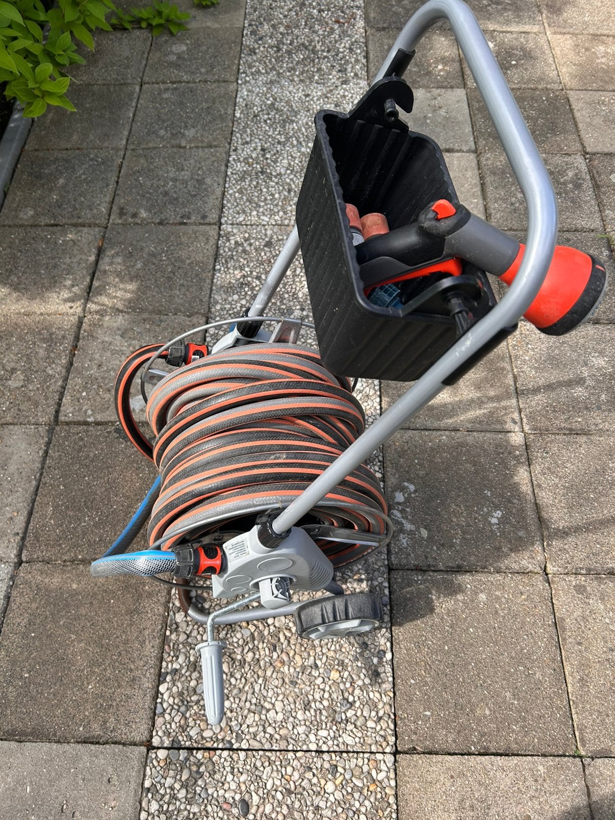 Gardena tuinslang haspel extra dikke slang 25mtr, Tuin en Terras, Tuinslangen, Ophalen of Verzenden, Gebruikt, Tuinslang