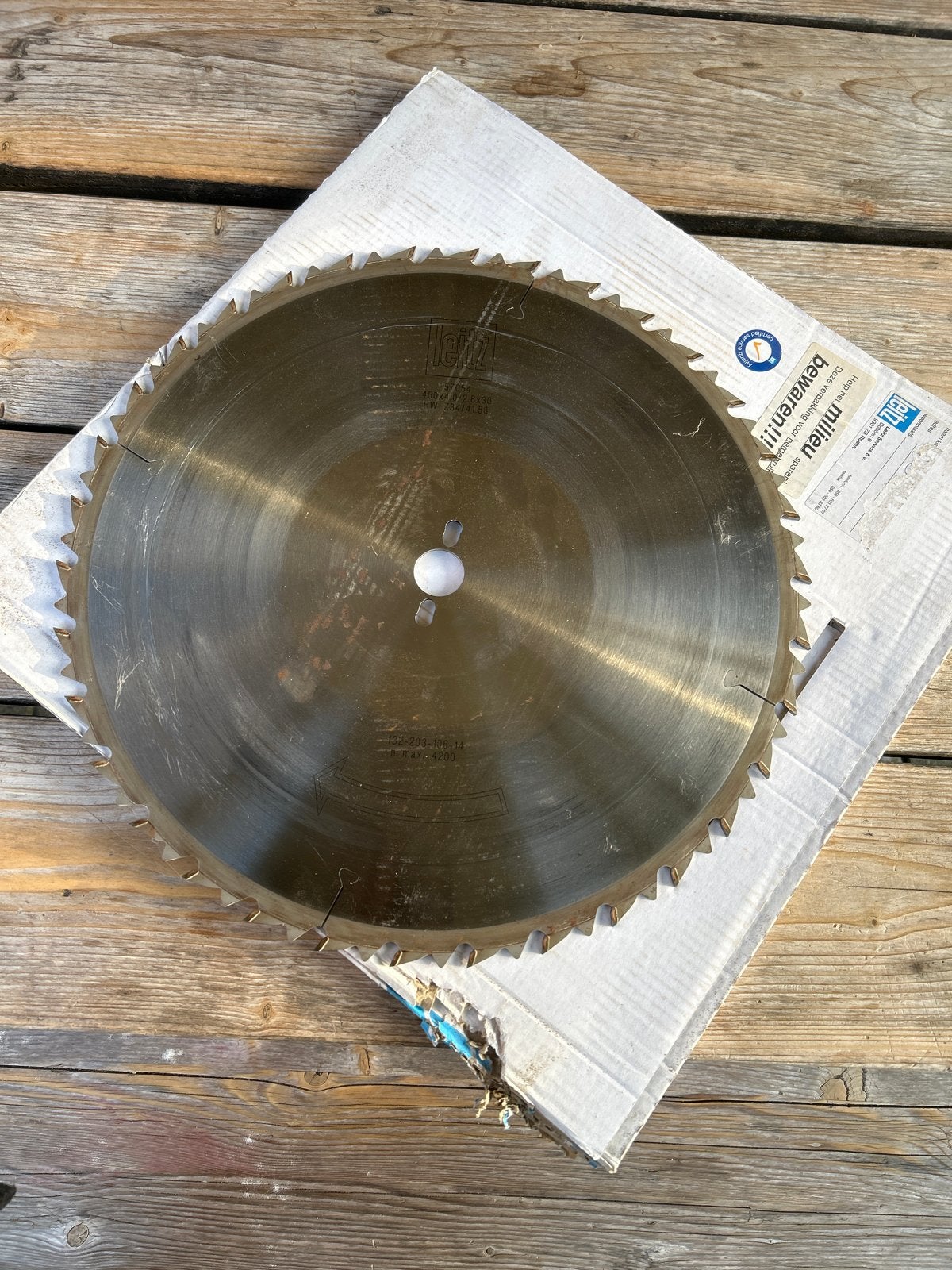 Leitz Widia Hout Zaagblad 450mm Asgat 30, 34 tands, Ophalen of Verzenden, Nieuw, Cirkelzaag