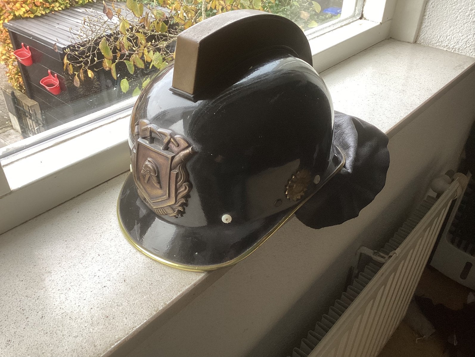 Brandweerhelm /vintage/brocante/antiek, Ophalen of Verzenden, Overige soorten, Nederland, Helm of Baret