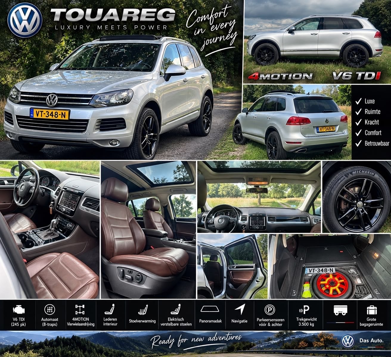 VOLKSWAGEN TOUAREG VAN 3.0 TDI AUTOMAAT  FULL OPTIONS, Auto's, Automaat, 2165 kg, Volkswagen, 14 km/l