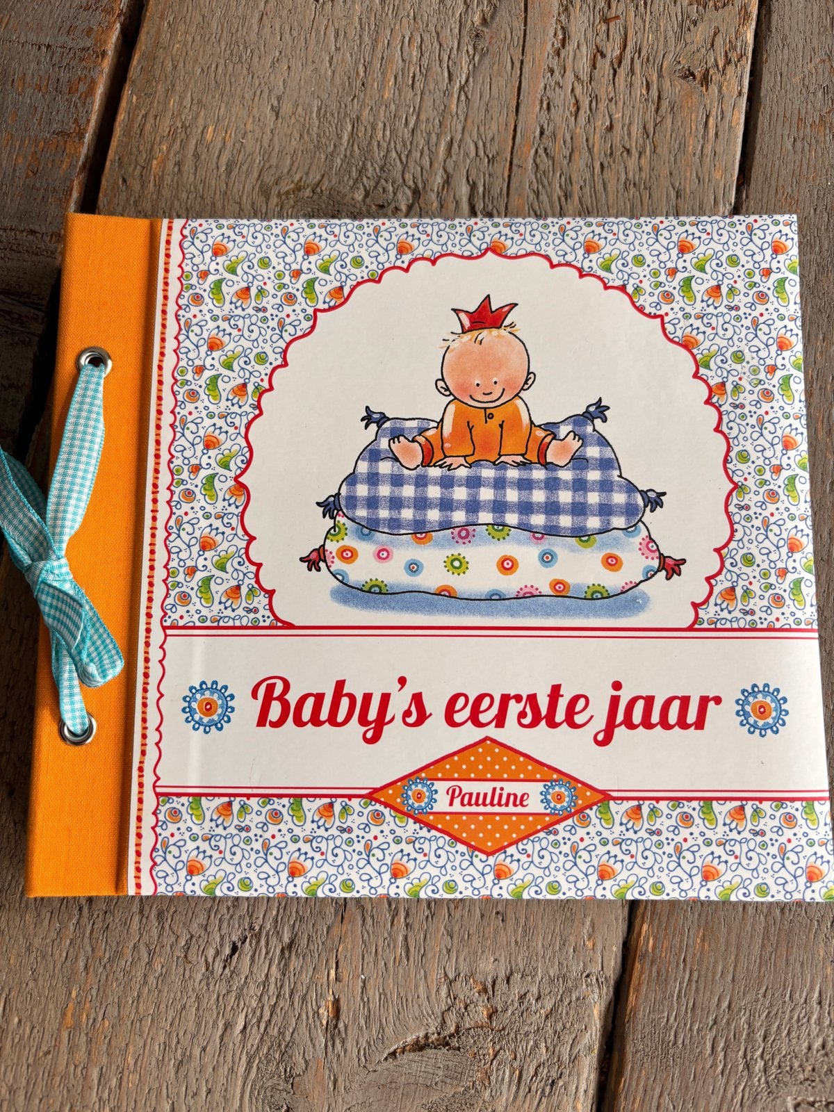Baby's eerste jaar boek - Pauline, Ophalen of Verzenden, Zo goed als nieuw, Uitklap-, Voel- of Ontdekboek, 0 tot 6 maanden