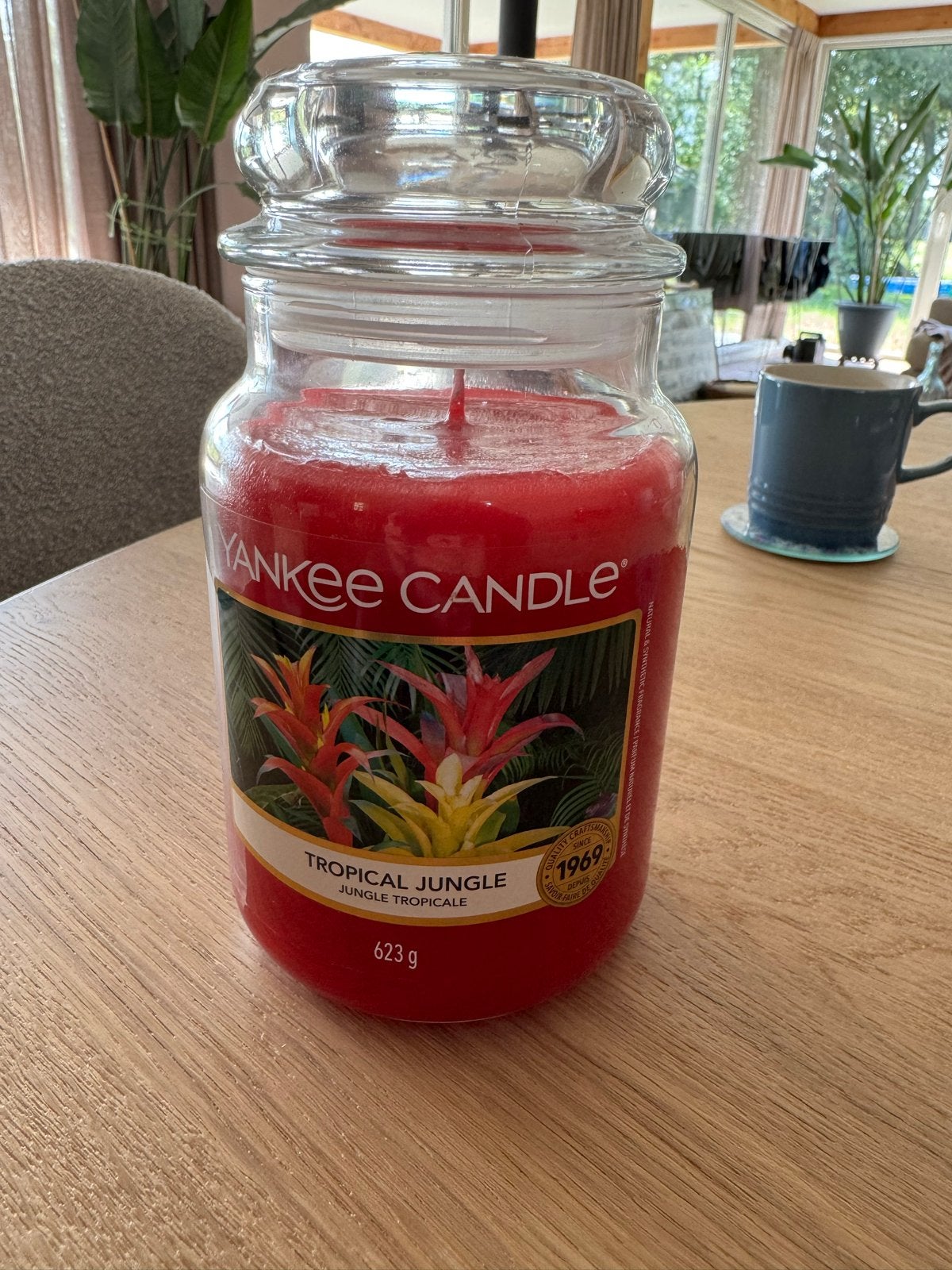 Yankee Candle Tropical Jungle - Grote Geurkaars, Gebruikt, Overige merken, Was, Ophalen of Verzenden