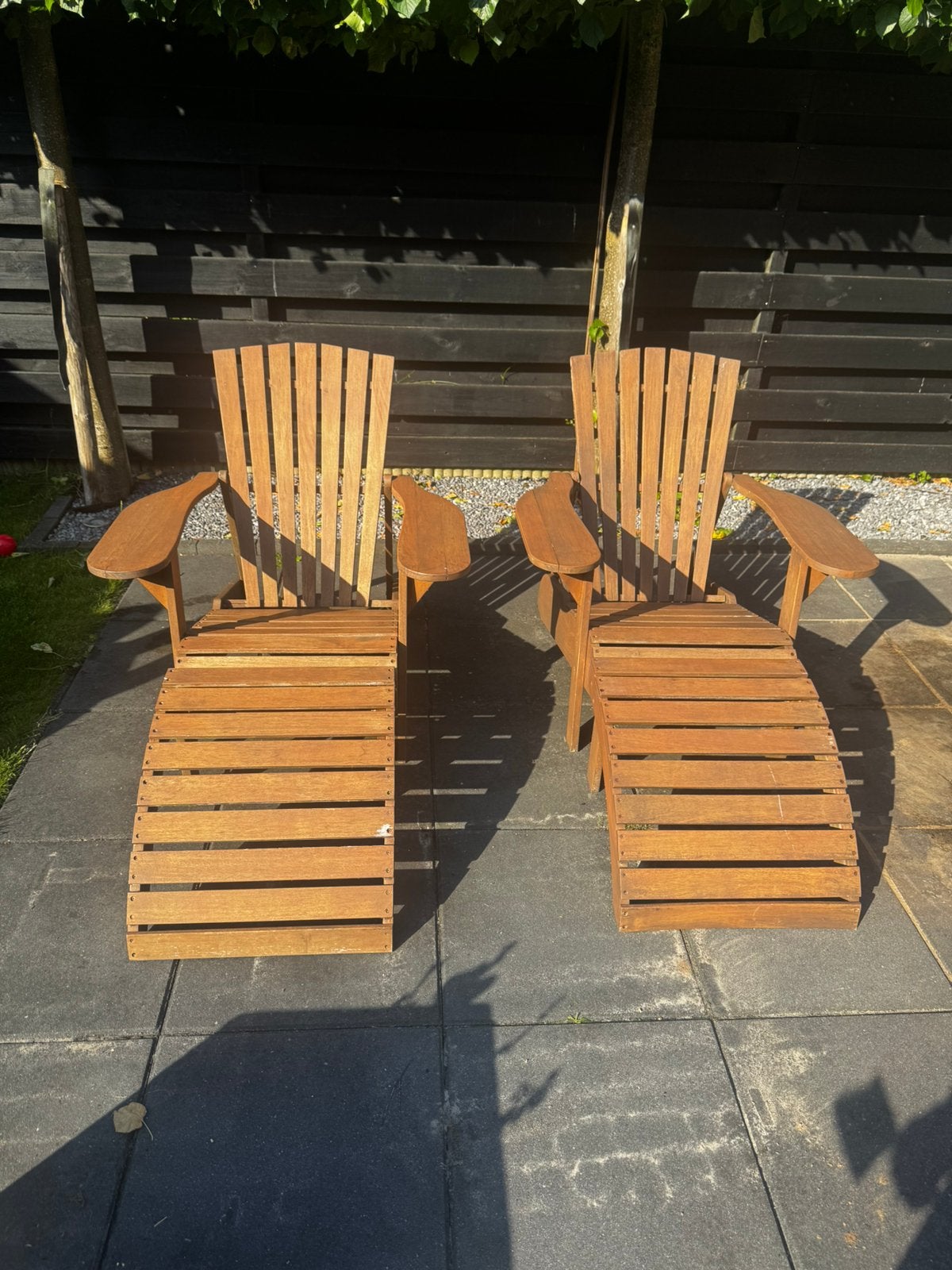 2x Clubfauteuil Bologna teaklook, Ophalen, Zo goed als nieuw, 2 zitplaatsen
