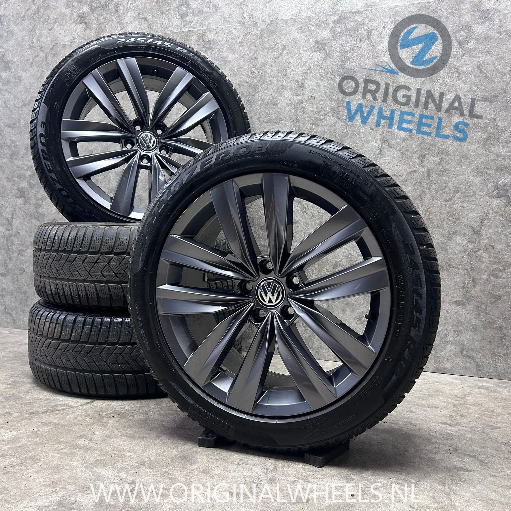 ✅ 18 inch originele Almere velgen + winterbanden VW Arteon, 18 inch, -, -, Banden en Velgen