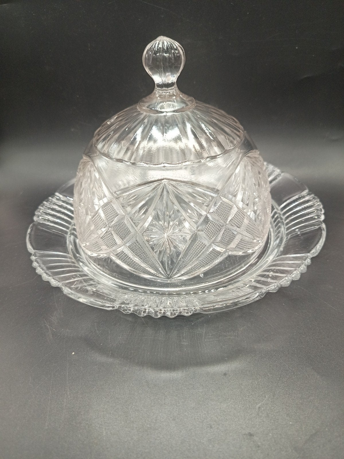 Antieke Glazen Kaasstolp / Botervloot Portieux (1907-1914, Ophalen of Verzenden