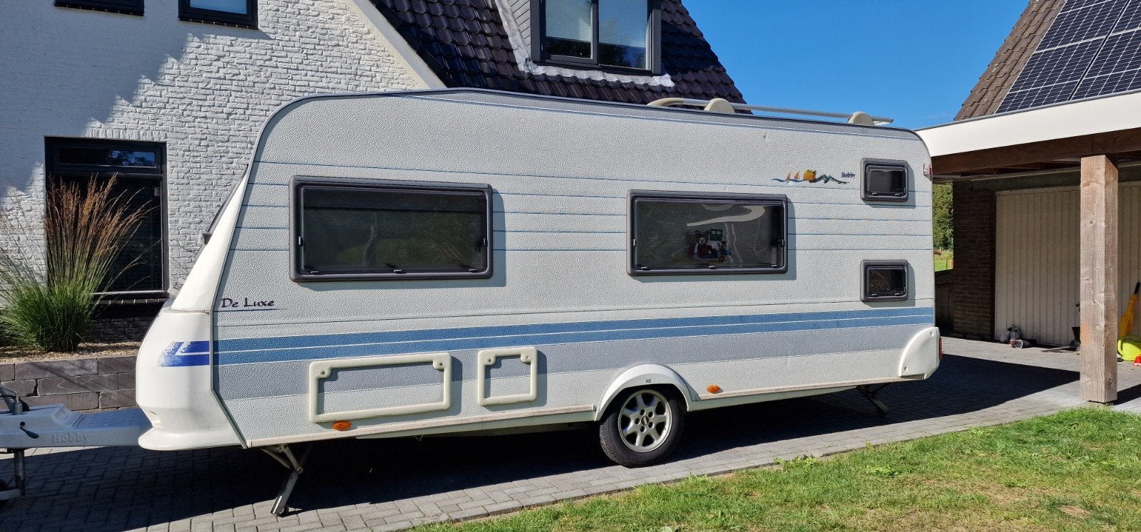 Super nette Hobby de luxe easy caravan te koop, Caravans en Kamperen, Caravans, Kachel, Treinzit, Particulier, 6 tot 7 meter