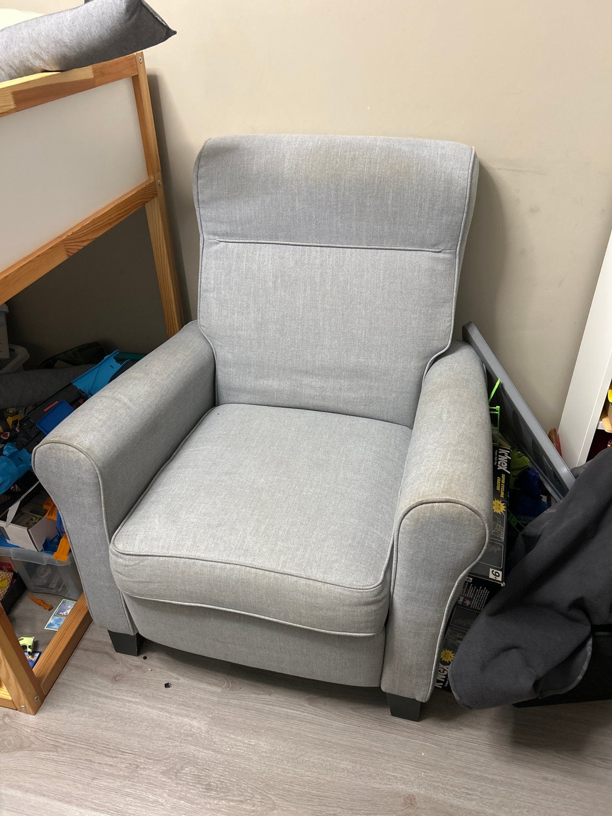IKEA Muren fauteuil - Verstelbaar met voetenbank, Ophalen, Gebruikt, 75 tot 100 cm, Stof