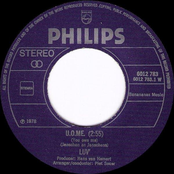 Luv - u o me, Gebruikt, 7 inch, Single, Ophalen of Verzenden