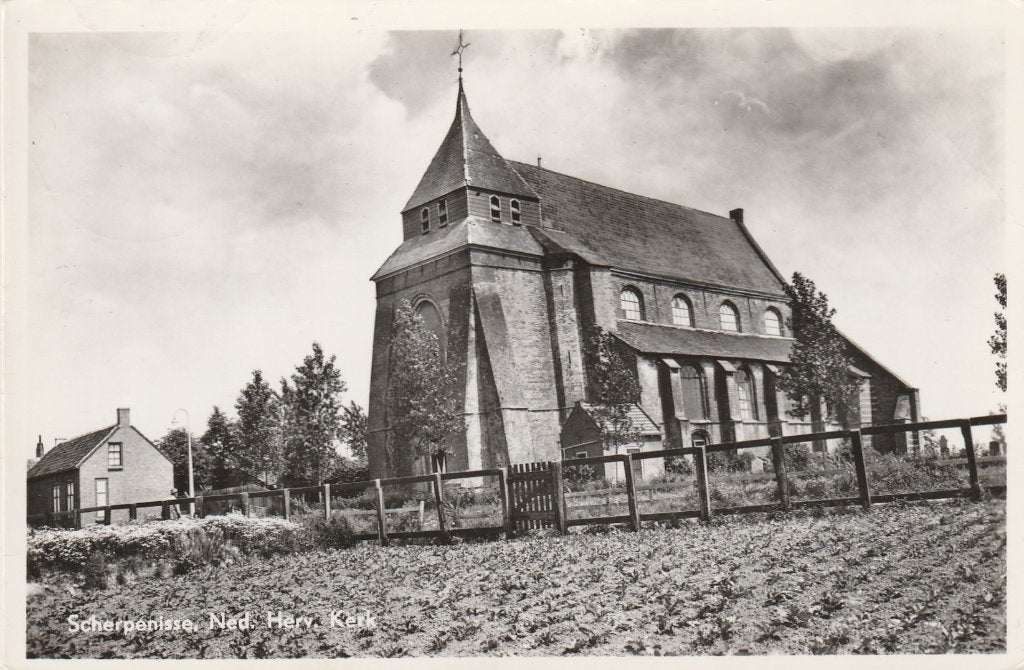 scherpenisse- n.h. kerk, Ophalen of Verzenden, 1940 tot 1960, Friesland