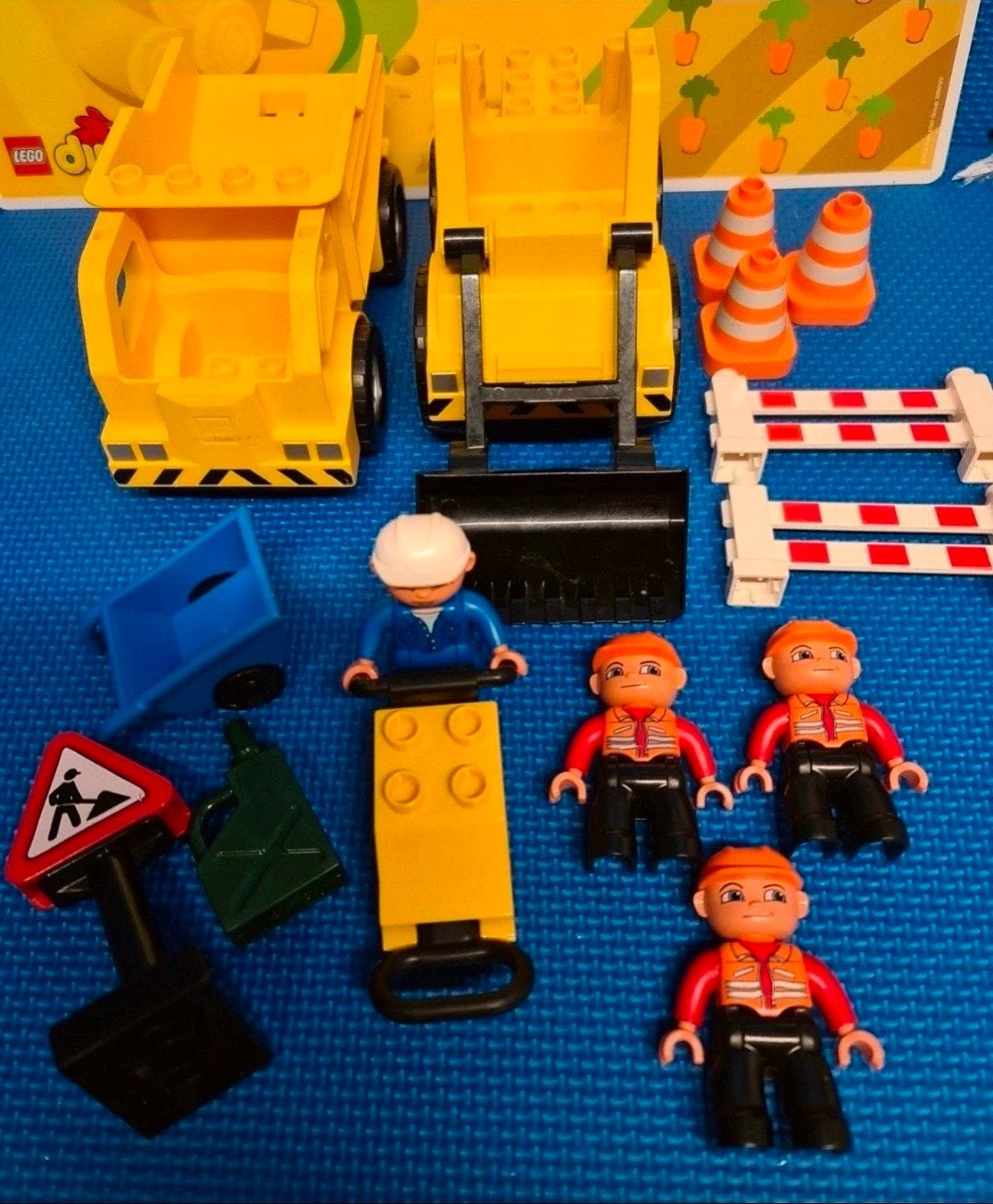 LEGO Duplo Wegwerkers Set met Voertuigen en Figuren, Gebruikt, Ophalen of Verzenden, Inclusief minifiguren, Duplo