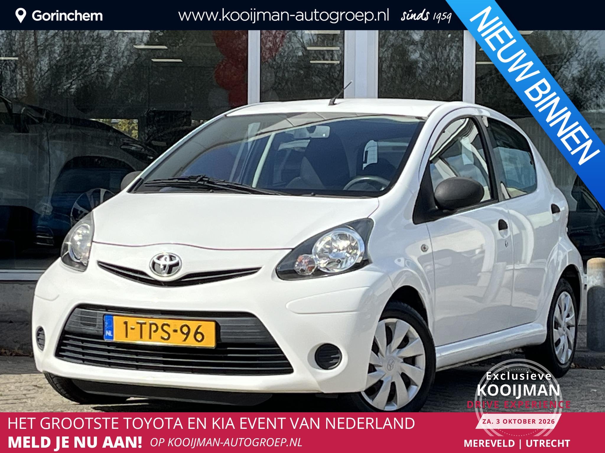 Toyota Aygo 1.0 VVT-i Now, Voorwielaandrijving, Euro 5, Stof, Gebruikt