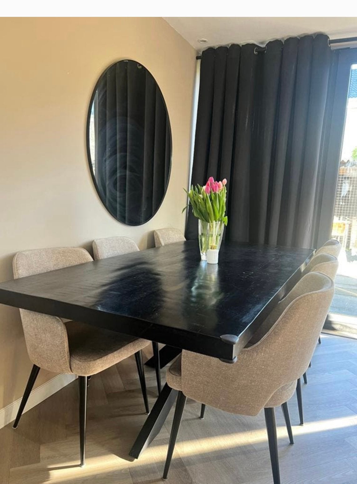 Eettafel zgan 220cm, Ophalen, 200 cm of meer, 50 tot 100 cm, Zo goed als nieuw