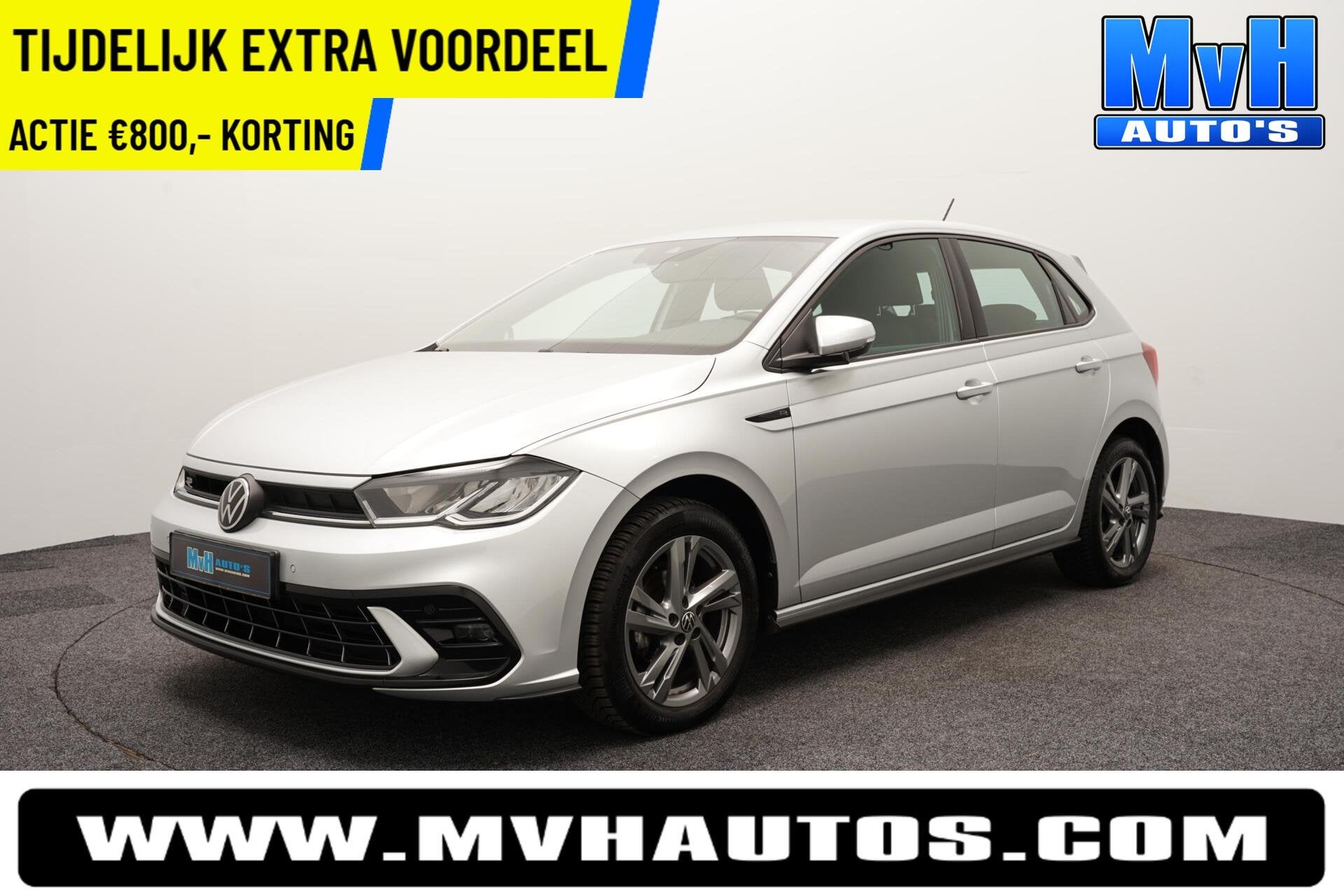 Volkswagen Polo 1.0 TSI R-Line|DSG|ACC|CAMERA|STOELVERW|NAP, Gebruikt, Euro 6, 95 pk, Met garantie (alle)
