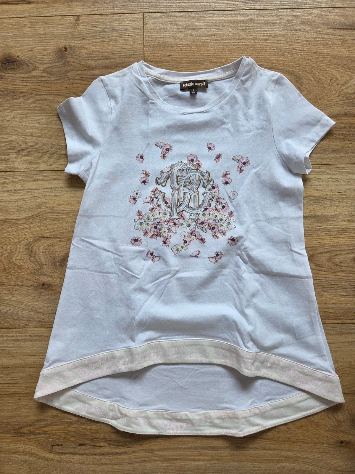 Tshirt Roberto Cavalli, maat 8, Meisje, Ophalen of Verzenden, Zo goed als nieuw, Shirt of Longsleeve