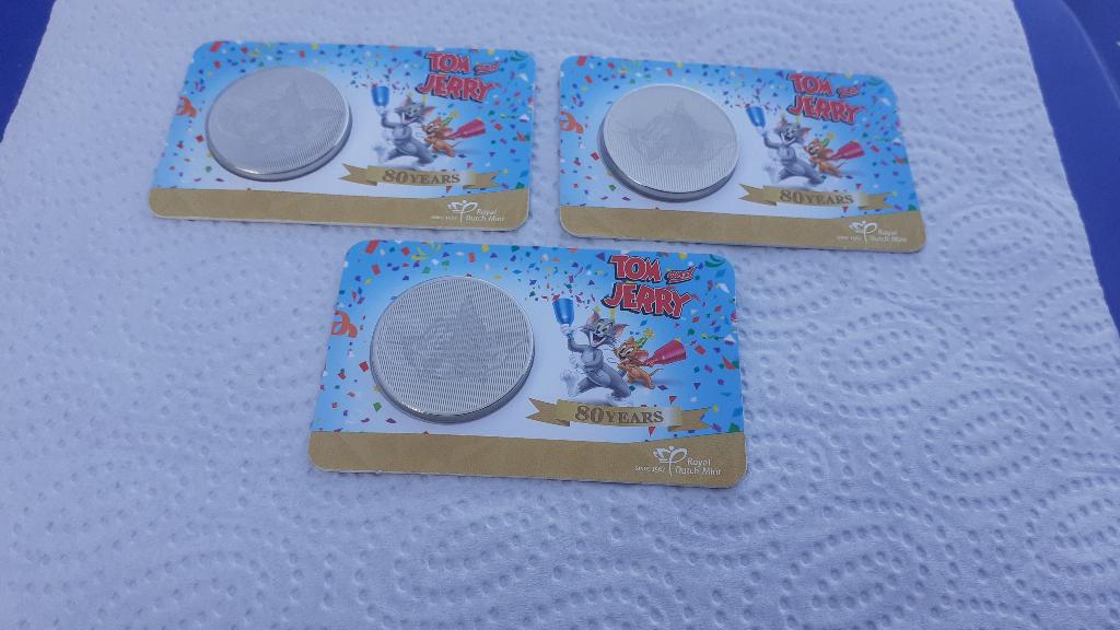 Tom en Jerry 80ste verjaardag in de originele Coincard, Postzegels en Munten, Munten en Bankbiljetten | Verzamelingen, Munten