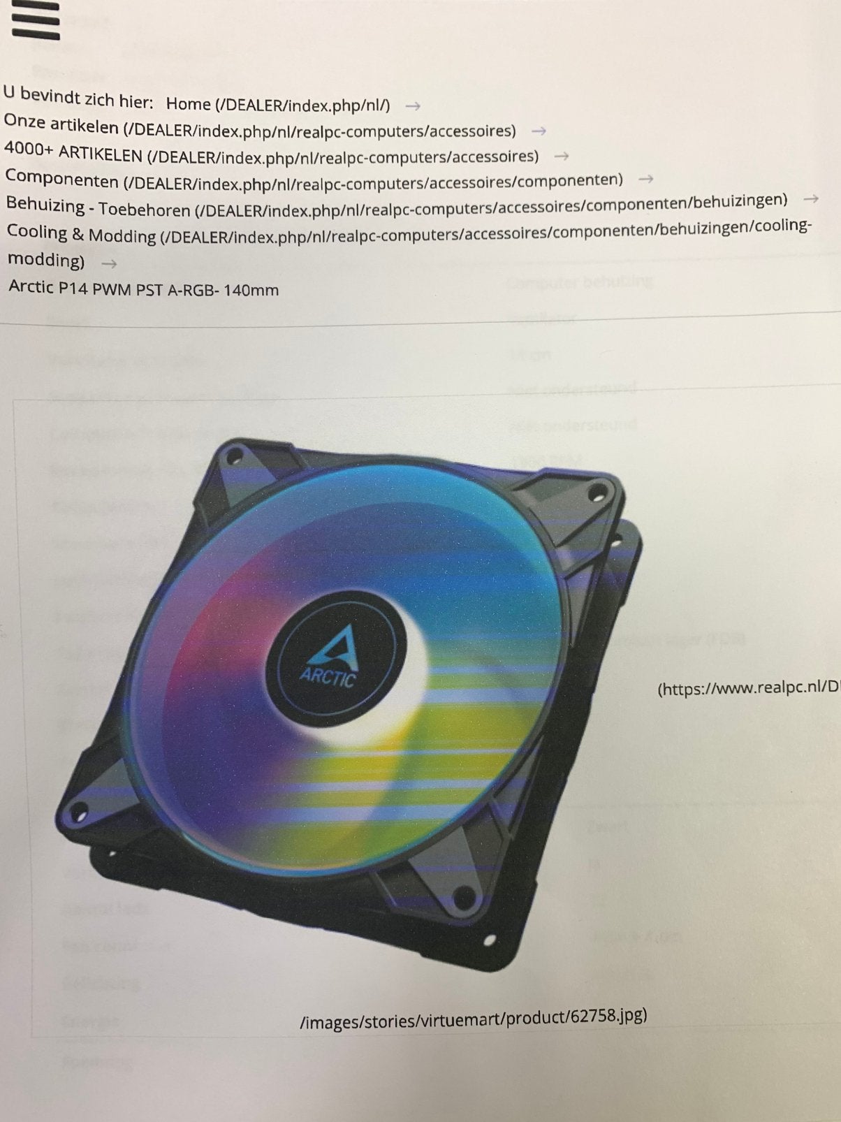 rctic p14 pwm pst A-RGB- 140mm nieuwe 3 pack, Ophalen, Zo goed als nieuw, Luchtkoeling