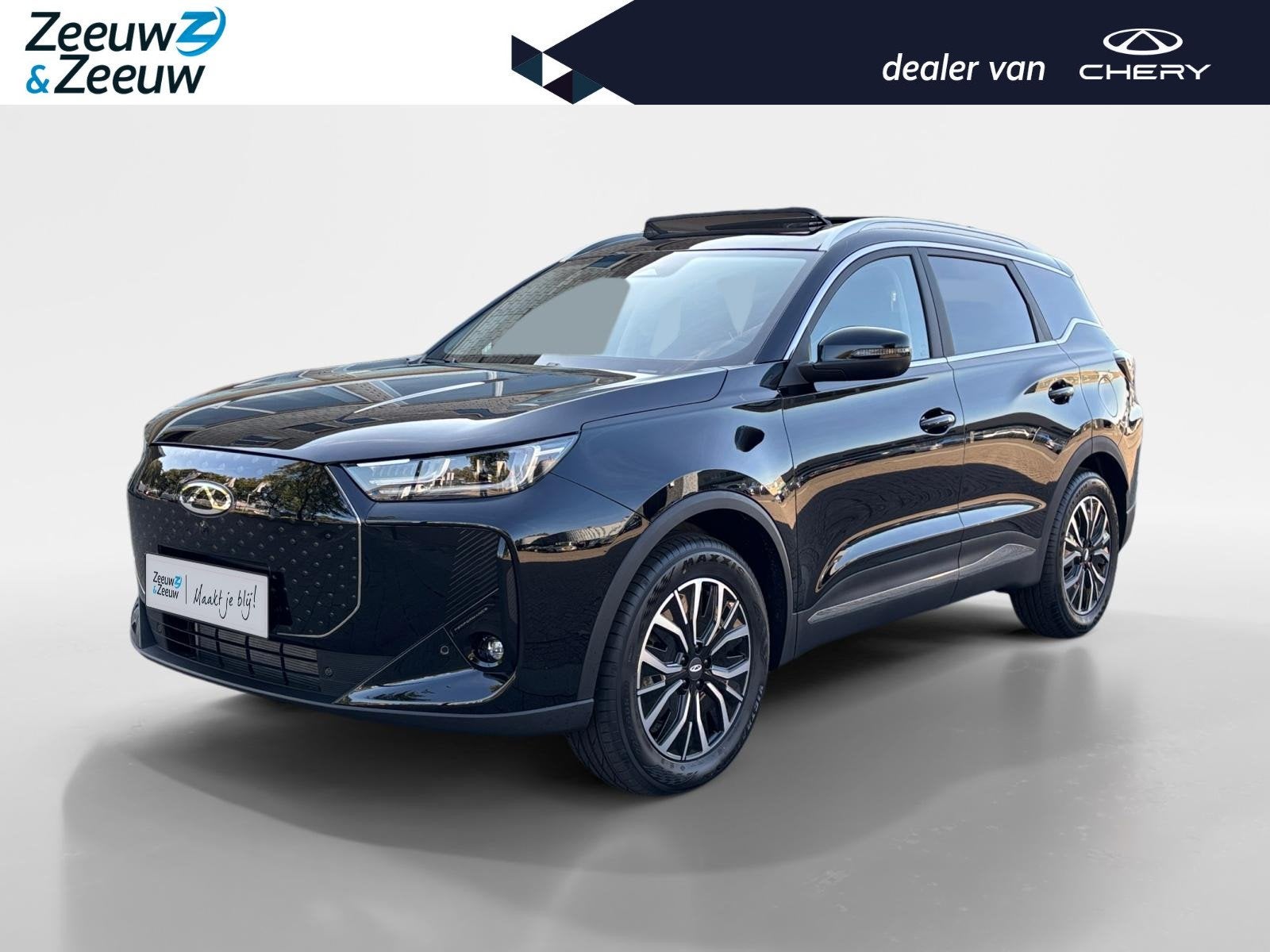 Chery Tiggo 7 1.5TGDI PHEV Unique | FULL OPTION | GARANTIE 2, Auto's, Met garantie (alle), Zwart, Plug-in hybride, Bedrijf