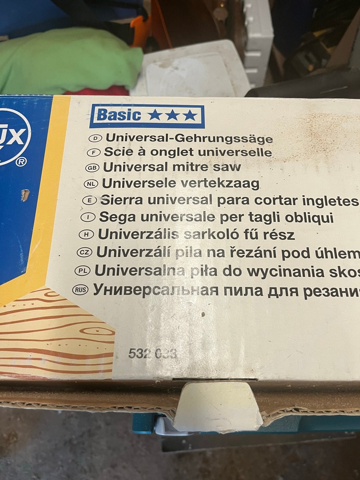 Universele verstekzaag - Basic, Doe-het-zelf en Verbouw, Ophalen of Verzenden, Gebruikt, Afkortzaag