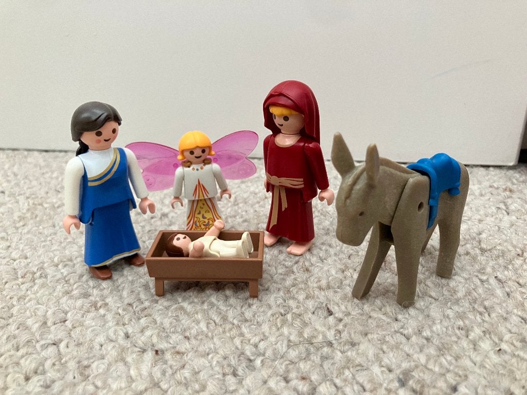 Playmobil Kerst (Jozef en Maria met ezel), Losse onderdelen, Ophalen of Verzenden, Zo goed als nieuw, Figuren