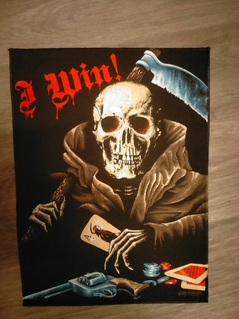 Grim Reaper Magere Hein Biker motor backpatch patch vintage, Ophalen of Verzenden, Nieuw, Kleding