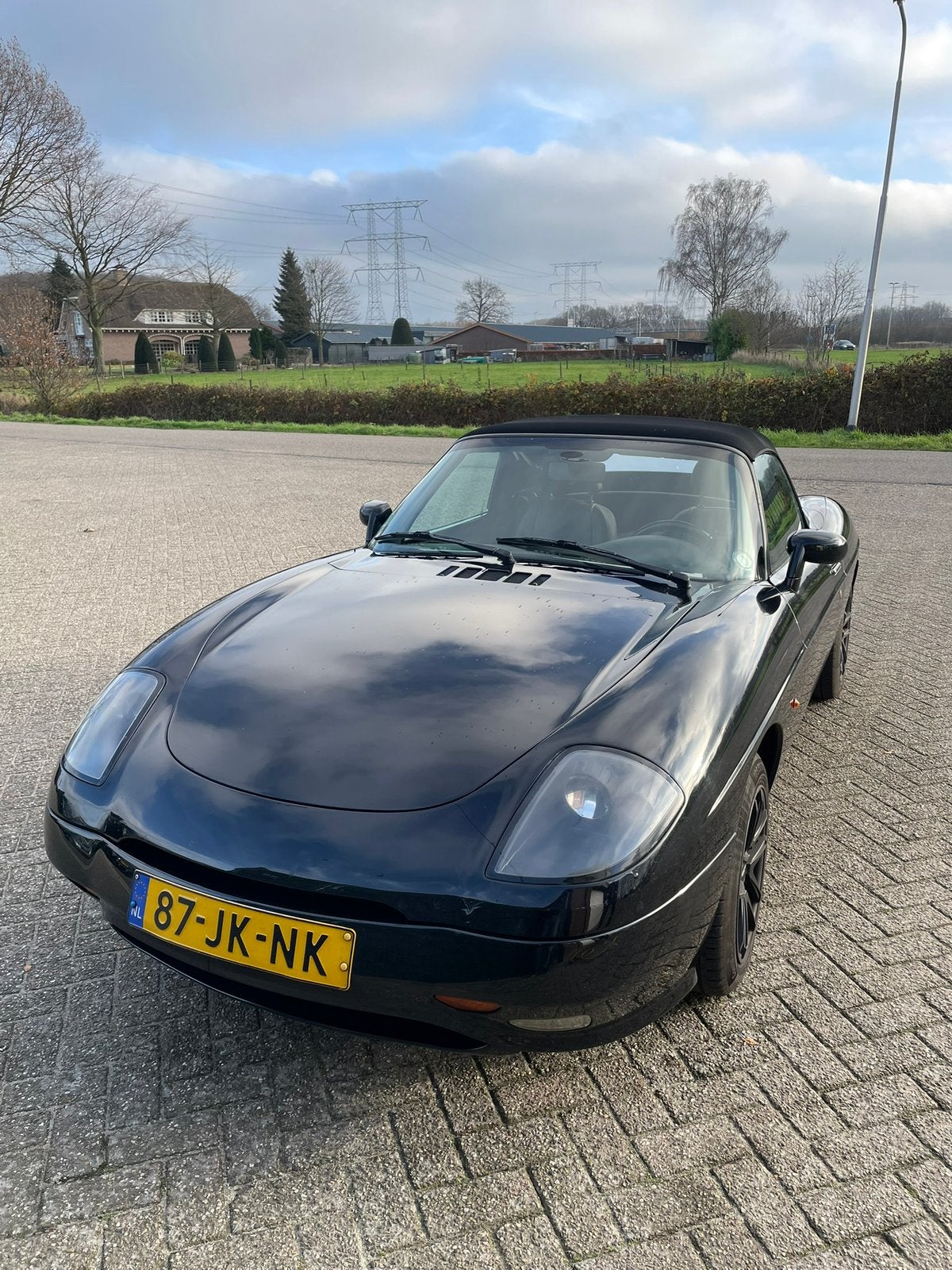Fiat Barchetta 1.8 16V 1998 Zwart, Auto's, Fiat, 450 kg, 40 €/maand, Zwart, 4 cilinders