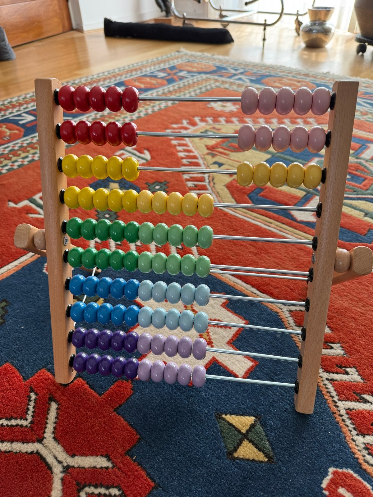 Houten Telraam met Kleurrijke Kralen - Educatief Speelgoed, Kinderen en Baby's, Speelgoed | Educatief en Creatief, Zo goed als nieuw