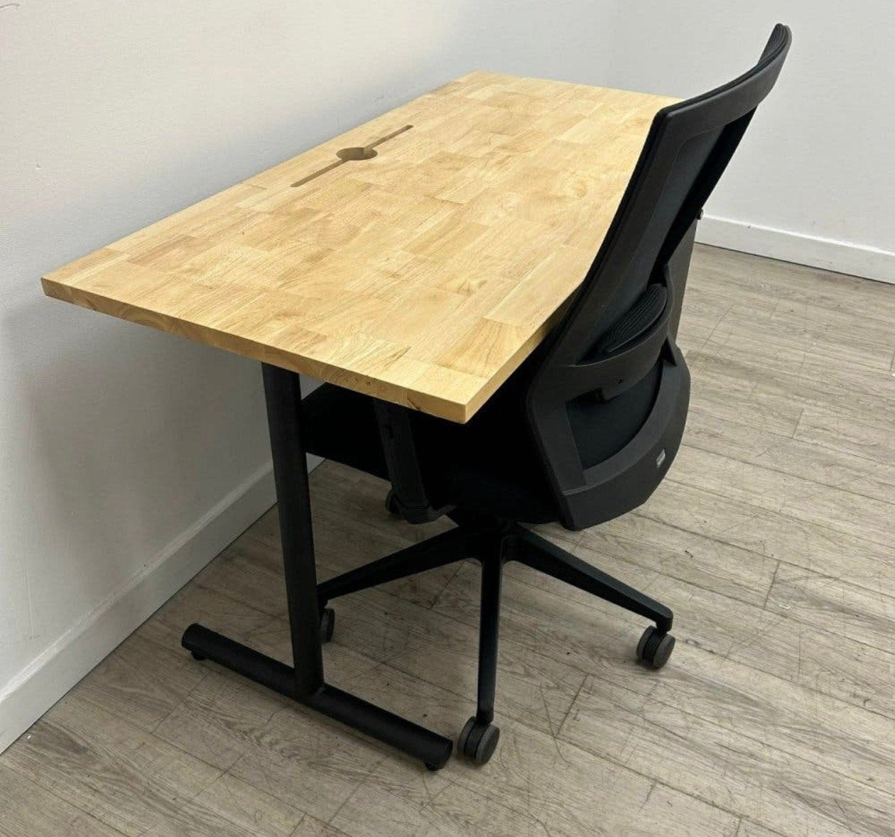 Complete kantoor set – Eiken bureau + bureaustoel + ladekast