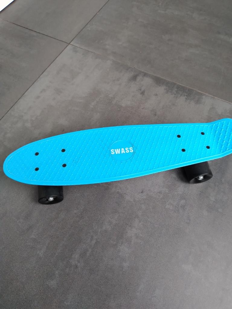 Swass Vinyl Cruiser Skateboard - Blauw, Ophalen, Gebruikt, Skateboard