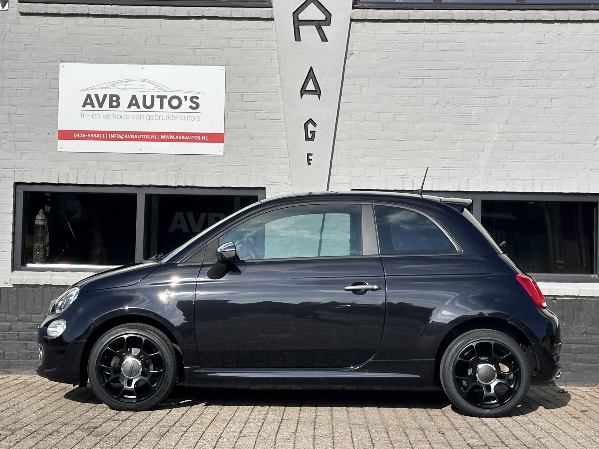 Fiat 500 1.2 S Clima Cruise Leder PDC Navi Groot scherm, Auto's, Voorwielaandrijving, Gebruikt, 4 cilinders, 840 kg