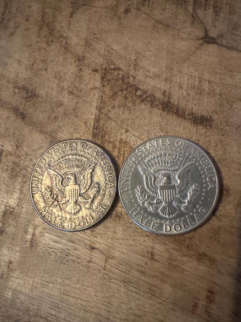 2x Zilveren Kennedy Half Dollar 1964 - 90% Zilver, Postzegels en Munten, Munten | Amerika, Ophalen of Verzenden, Noord-Amerika