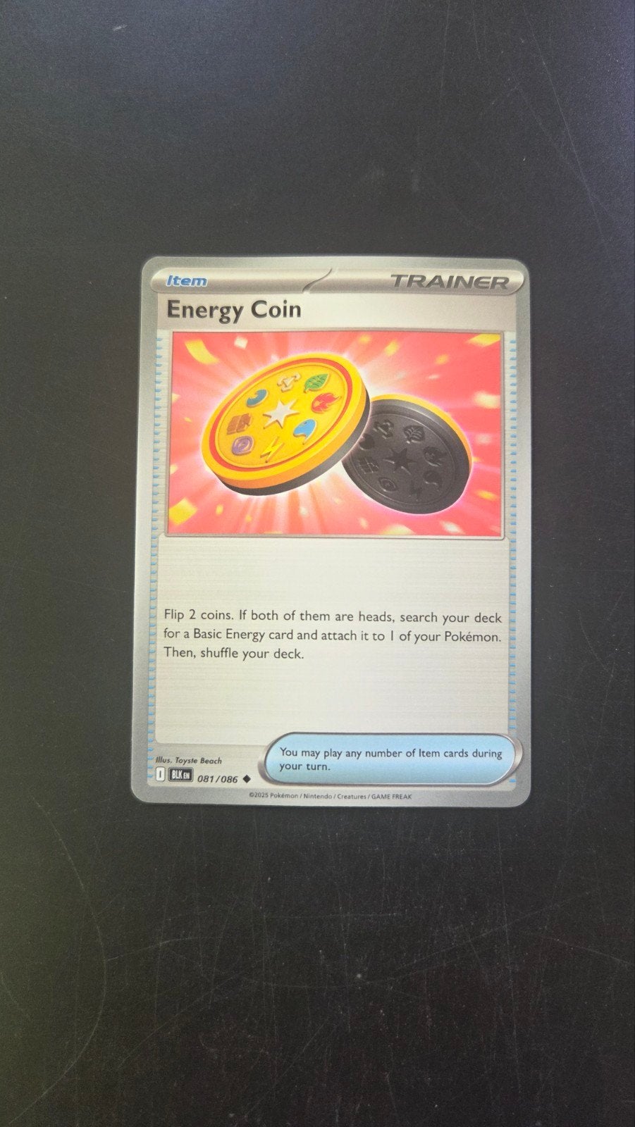 Pokémon TCG: Energy Coin 081/086 - Black Bolt, Verzenden, Zo goed als nieuw, Losse kaart