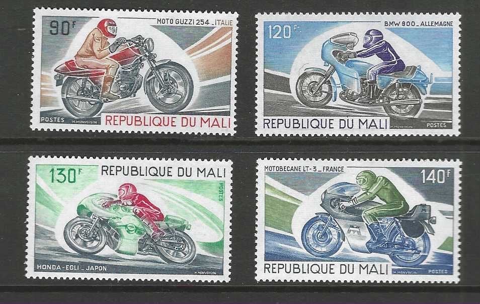 Mali 554-557  Motoren motorfiets serie jaar 1995 PF, Postzegels en Munten, Verzenden, Postfris, Dier of Natuur