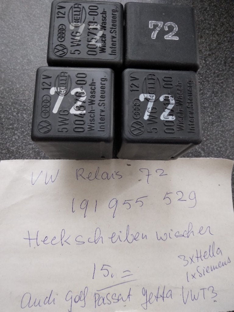VW T3 Relais nr. 72 voor Ruitenwisser op Achterklepraam, Ophalen of Verzenden