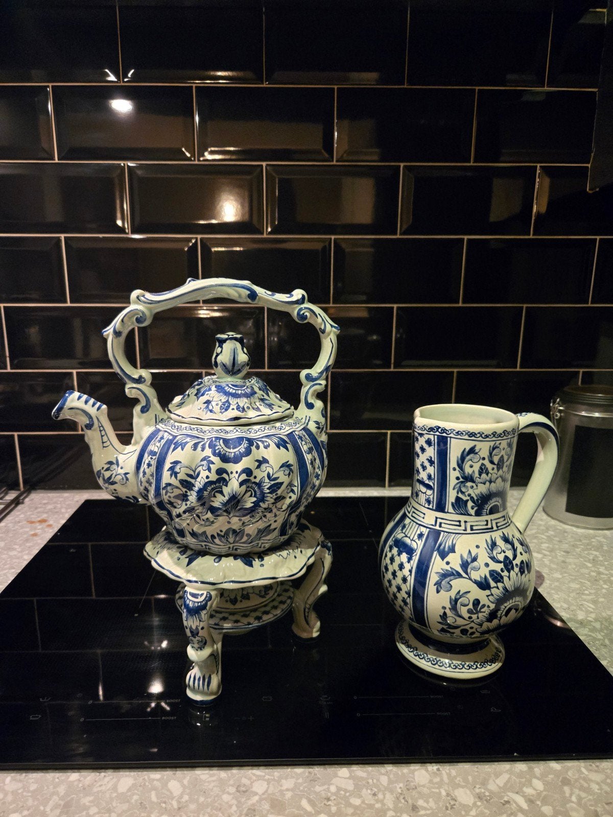Delfts Blauw theepot en kan set, Ophalen