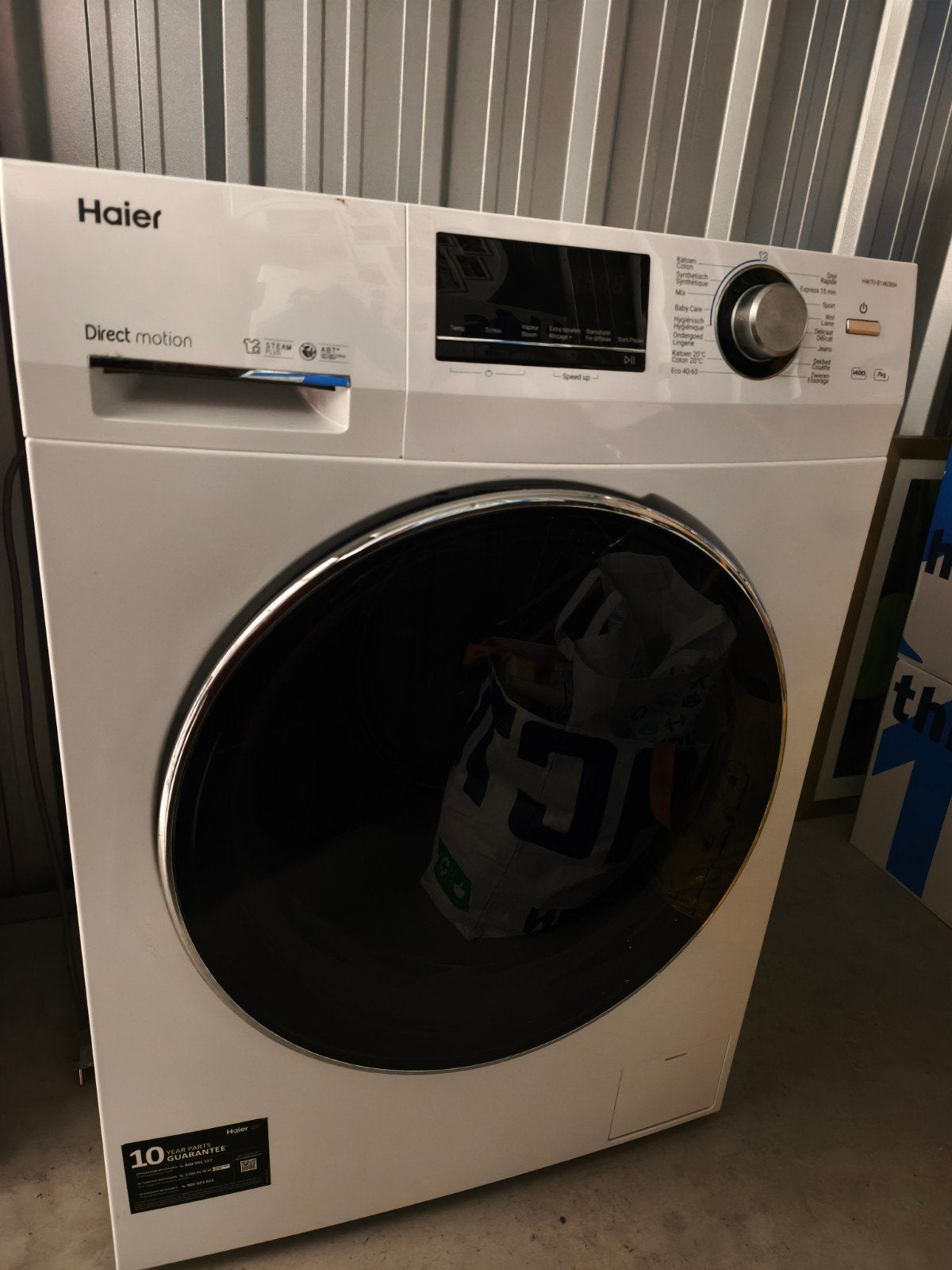 Zo goed als nieuwe Haier Direct Motion wasmachine, Ophalen, Zo goed als nieuw, Voorlader