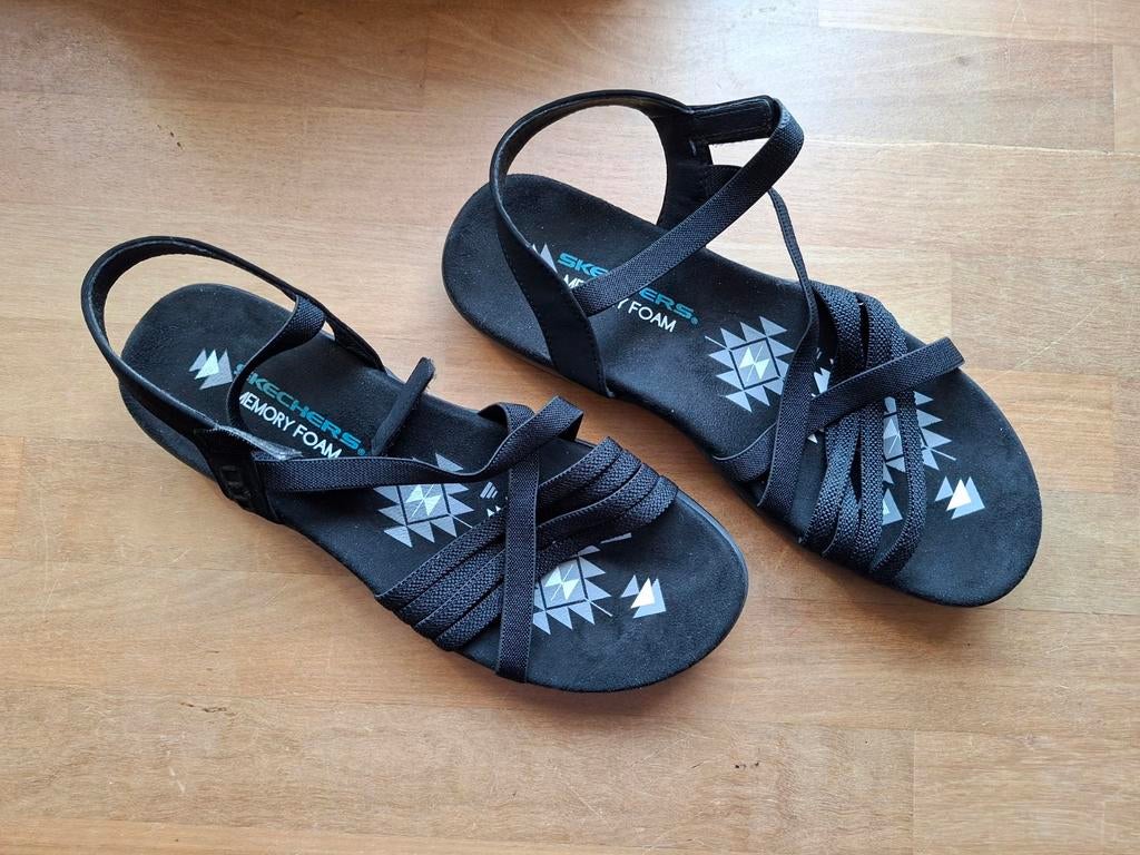 Skechers sandalen Reggae Slim Summer Heat mt 38, Skechers, Verzenden, Zwart, Nieuw
